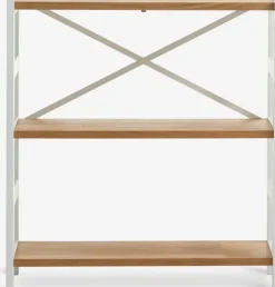 Wandrek INTRUP 3 schappen wit/eiken