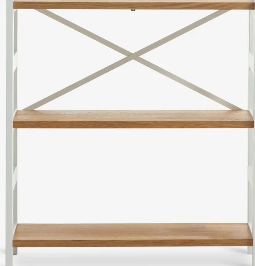 Wandrek INTRUP 3 schappen wit/eiken