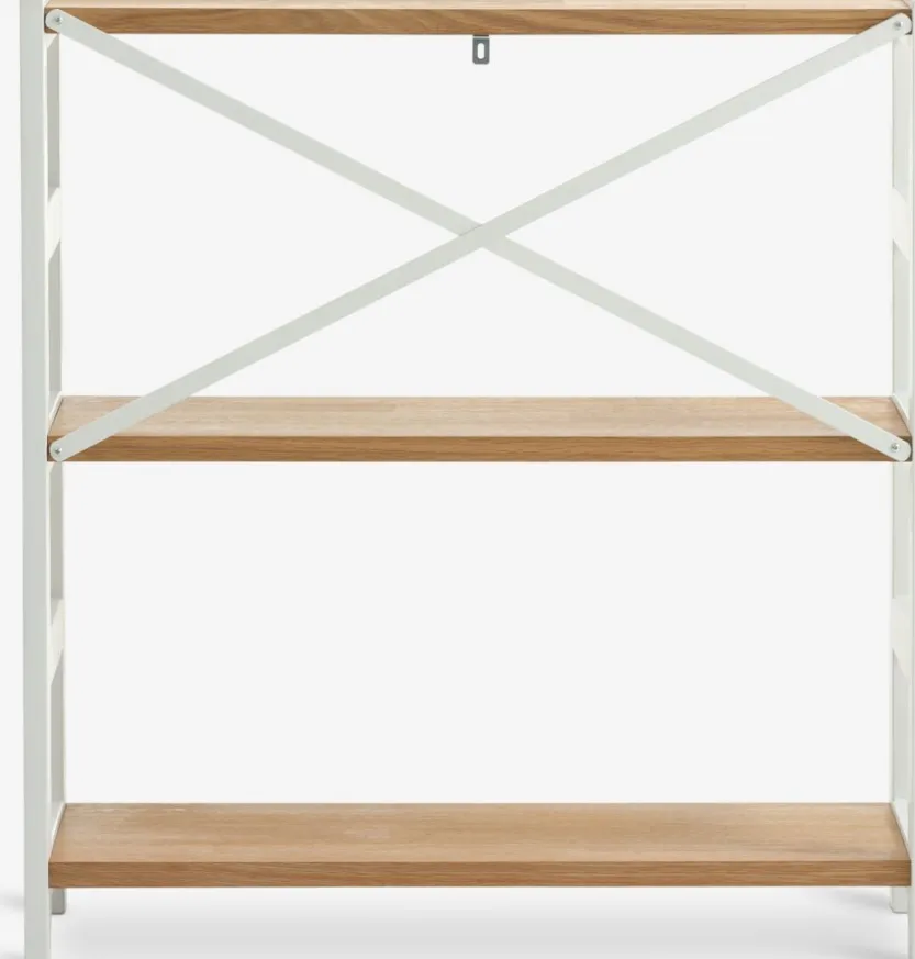 Wandrek INTRUP 3 schappen wit/eiken