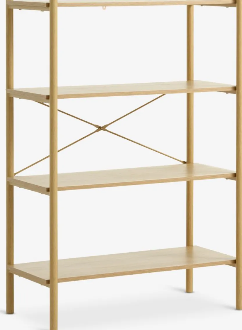 Wandrek LINDVED 4 schappen eiken kleur