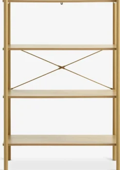 Wandrek LINDVED 4 schappen eiken kleur