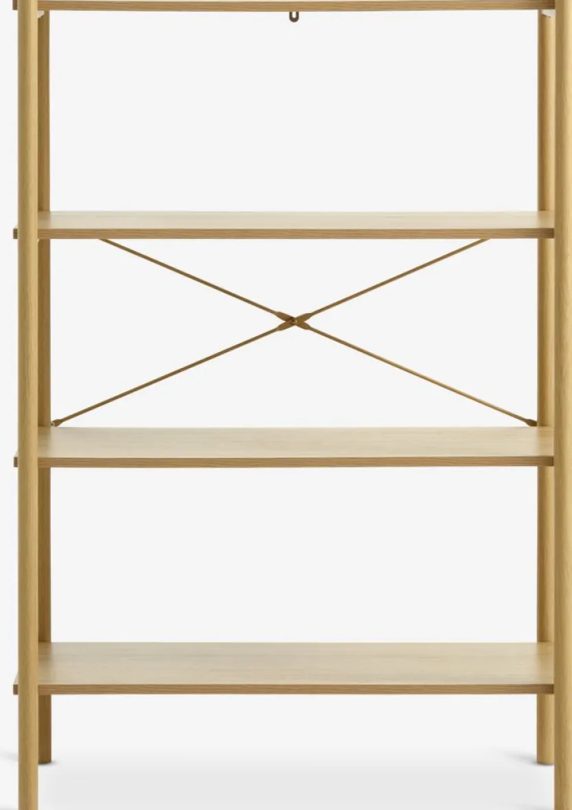 Wandrek LINDVED 4 schappen eiken kleur