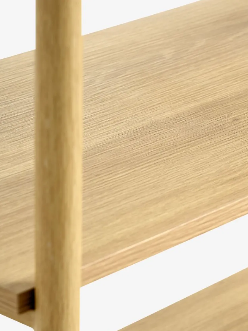 Wandrek LINDVED 4 schappen eiken kleur