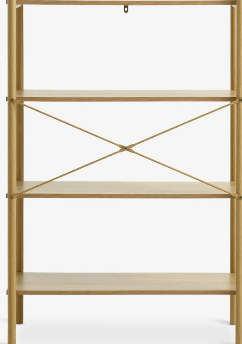 Wandrek LINDVED 4 schappen eiken kleur