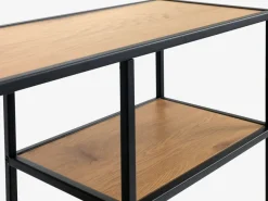 Wandrek TRAPPEDAL 5 schappen eiken/zwart