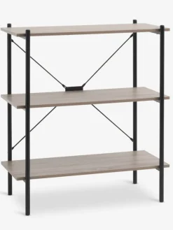 Wandrek VANDBORG 3 schappen eiken/zwart