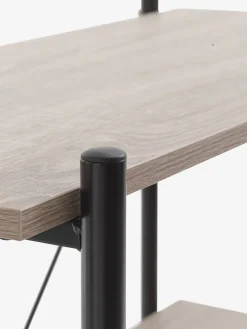 Wandrek VANDBORG 3 schappen eiken/zwart