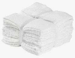 Washandje FLISBY 30x30 10 stuks wit