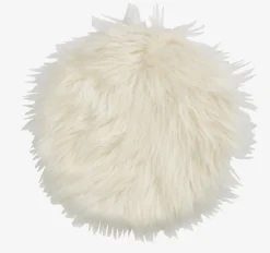 Zitkussen BALSAMIN Ø34 imitatiebont wit