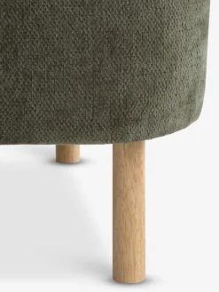 2,5-zitsbank BREDAL olijfgroene stof/eiken kleur