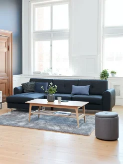 3-zitsbank DAMHALE chaise longue zwart