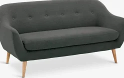 2,5-zitsbank EGEDAL grijze stof