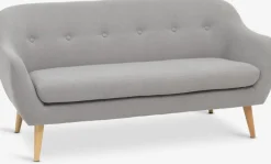 2,5-zitsbank EGEDAL lichtgrijze stof
