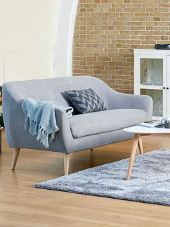 2,5-zitsbank EGEDAL lichtgrijze stof