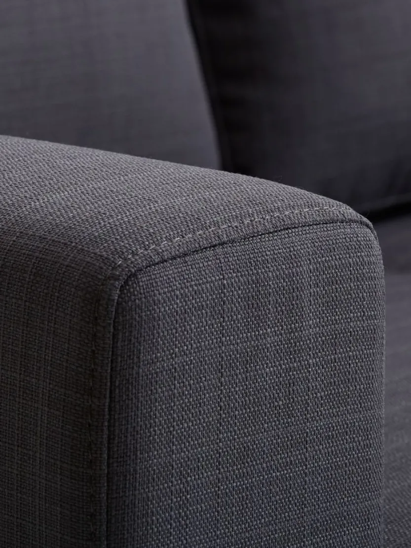 2-zitsbank EGENSE donkergrijze stof