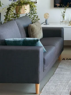 2-zitsbank EGENSE donkergrijze stof