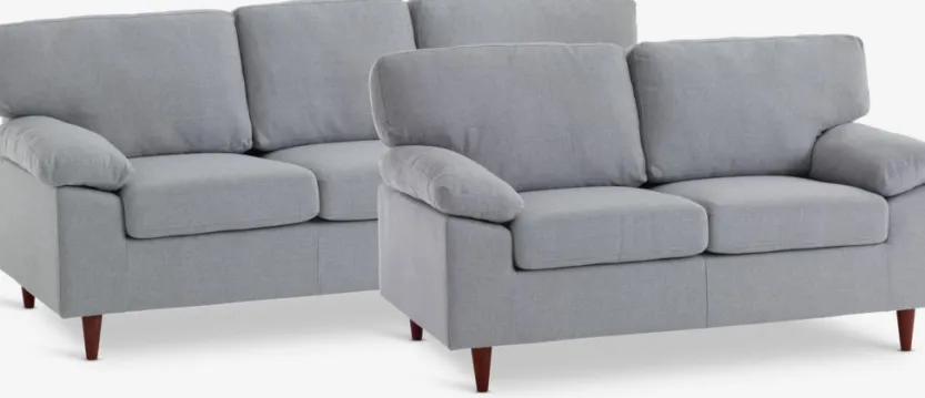 3-zitsbank GEDVED lichtgrijs