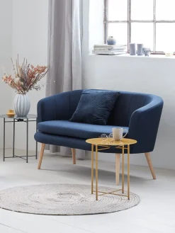 2-zitsbank GISTRUP donkerblauwe stof