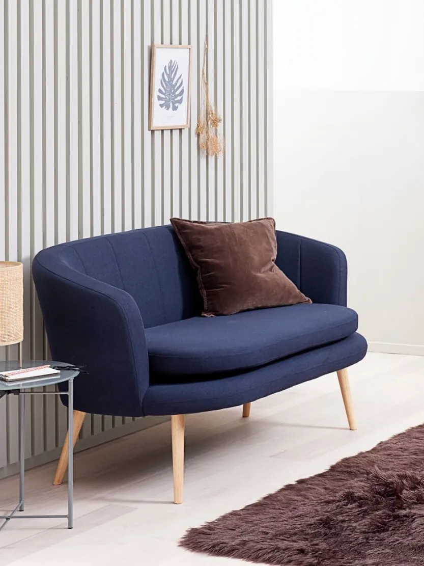 2-zitsbank GISTRUP donkerblauwe stof