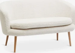 2-zitsbank GISTRUP off-white teddy