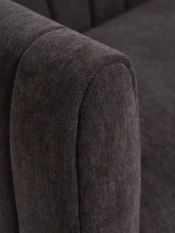 3-zitsbank MAGLEBY donkerbruine stof/eiken kleur